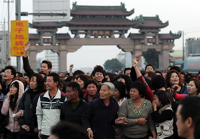 China environmental year: environmental protests in the town of Haimen, Guangdong