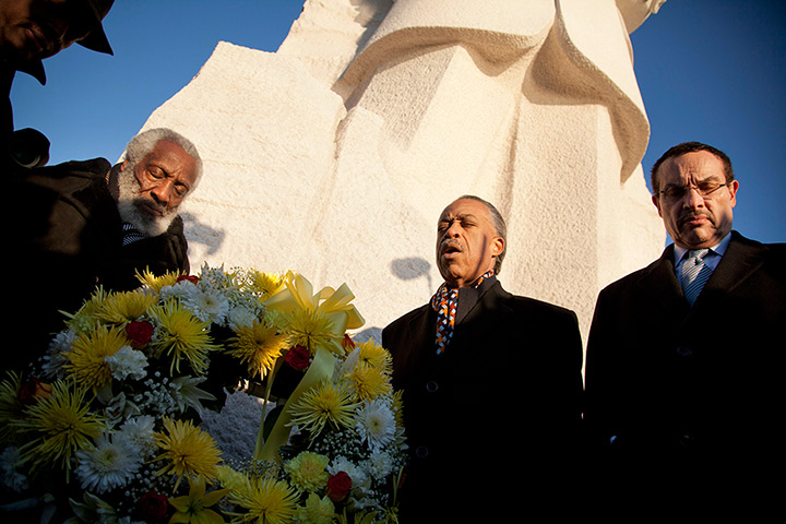 martin luther king day: Dick Gregory, Al Sharpton, Vincent Gray
