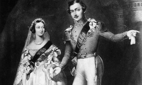 Queen Victoria and Prince Albert on their wedding day