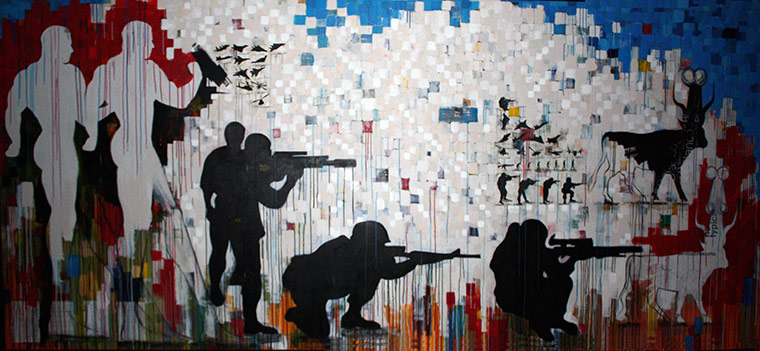 Arab Spring art : Tomb Sonata in Three Military Movements by Khaled Hafez