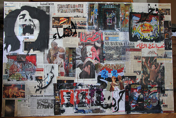 Arab spring art : A collage by Natalie Ayoub