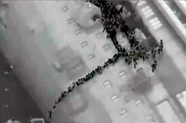 Cruise liner aground: Video grab shows passengers on the Costa Concordia during evacuation