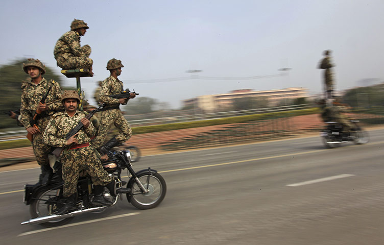 24 hours in pictures:  Border security forces train for Indian Republic Day parade 