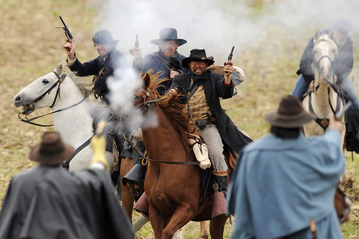 FTA: Michael Reynolds: Civil War reenactors portraying Union cavalry engage Confederate cavalry