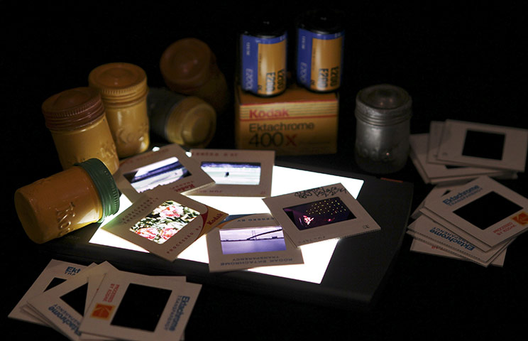 Kodak: 10 January 2012: A collection of Kodak slide film and film containers