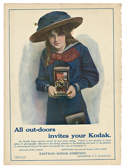 Kodak Girl:  All out-doors invites your Kodak