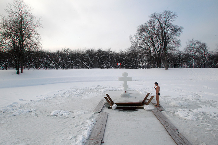 Orthodox Epiphany: Kolomenskoe park, Moscow, Russia