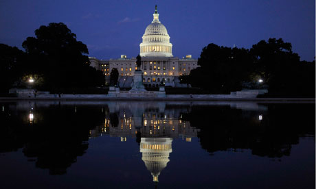 Capitol Hill at night