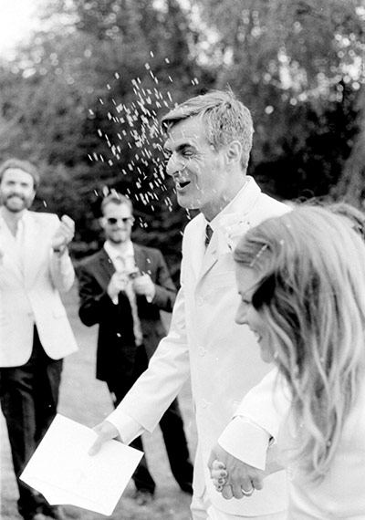 Kodak moments: The happy couple processing along after the ceremony