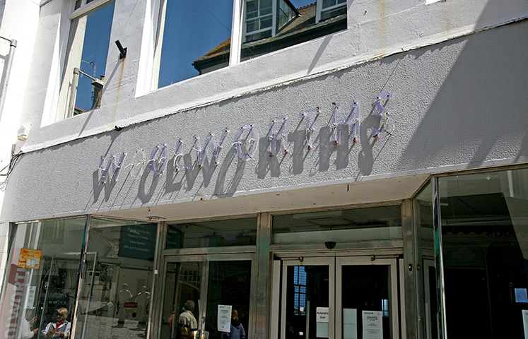 Week in Business: Old ex-Woolworth's shop with the sign lettering missing 