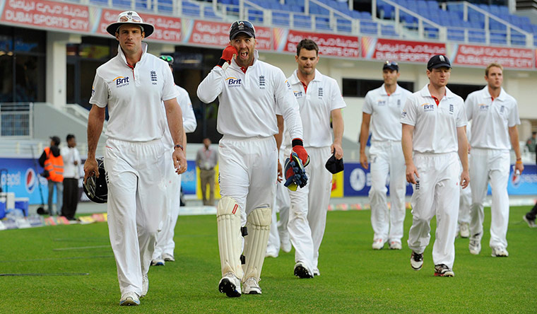 Pakistan versus England: England cricketers walk to the dressing room after losing to Pakistan 