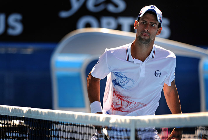 Australian Open Day 4: Novak Djokovic during his victory over Santiago Giraldo