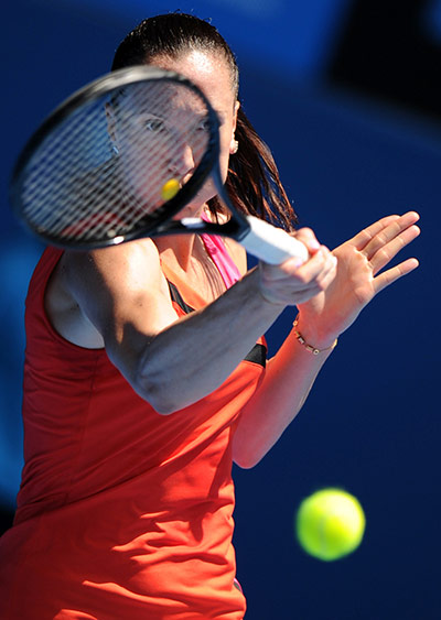 Best of the week: Jelena Jankovic focuses on the ball as she returns to  Chang Kai-Chen