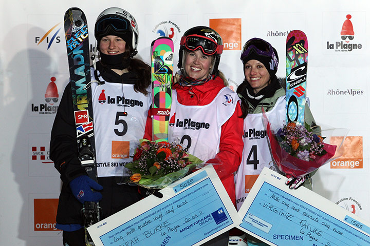 Sarah Burke: 20 March 2011: Sarah Burke takes first place during the FIS Freestyle