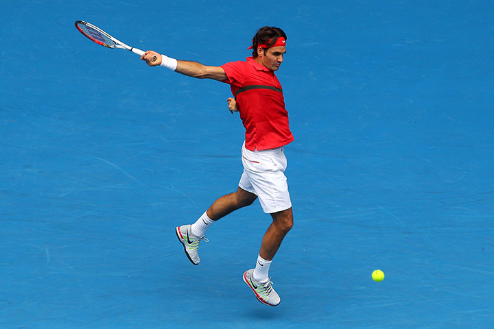 Aussie Open day 5: Roger Federer during 7-6, 7-5, 6-3 victory over Ivo Karlovic
