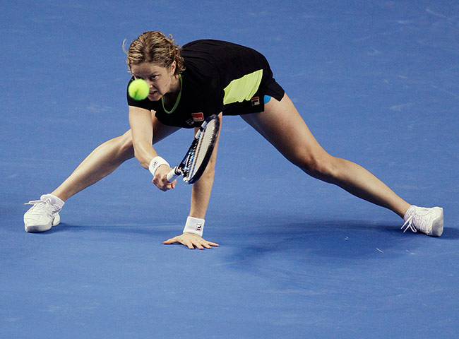 Aussie Open day 5: Kim Clijsters plays a return to Daniela Hantuchova
