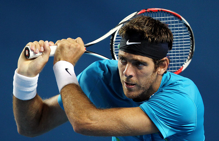 Aussie Open day 5: Juan Martin Del Potro in action against Lu Yen-Hsun 