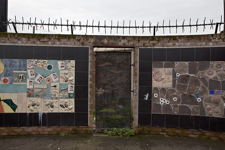 Peace Wall: The Peace wall runs the length of Bryson Street in Belfast