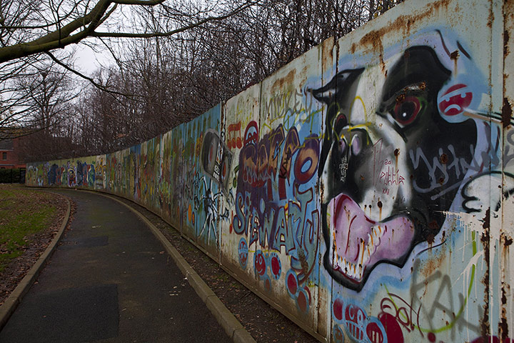 Peace Wall: The peace wall in Alexandra Park, Belfast
