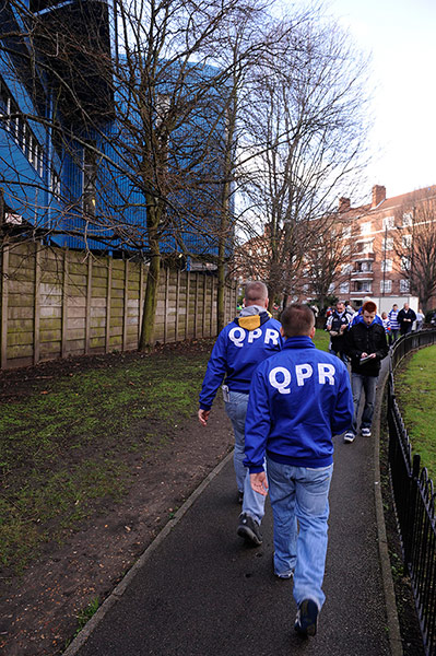 QPR v Wigan: Fans outside Loftus Road