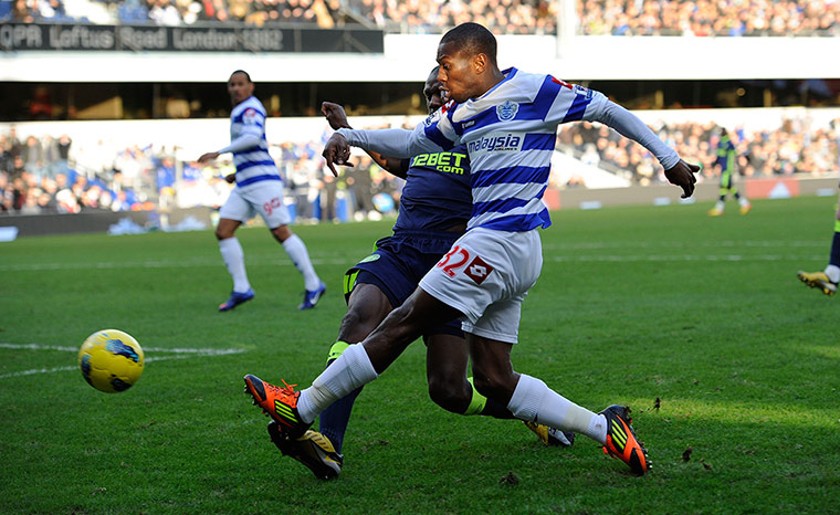 QPR v Wigan: Wright-Phillips beats Boyce to cross