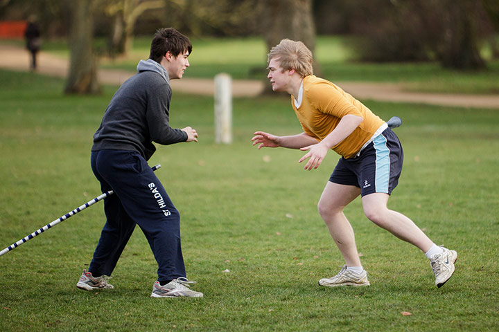 Muggle Quidditch: Seekers must retrieve the marker from the waistband of the golden snitch