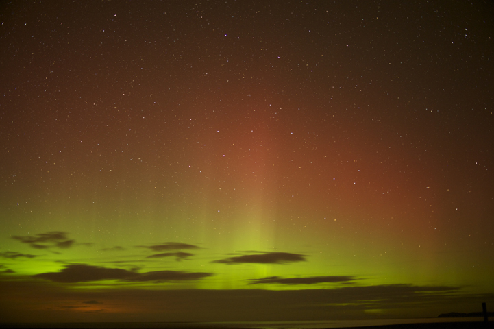 northern lights from Holy Island by Jonathan Ranson