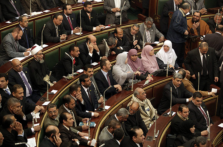 Eyptian Parliament: Egypt Holds 1st Parliament Session Since Overthrow of Mubarak