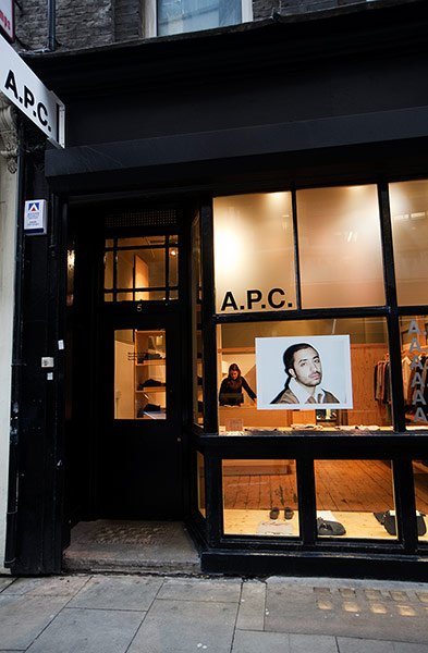 Redchurch Street: Exterior view of A.P.C.