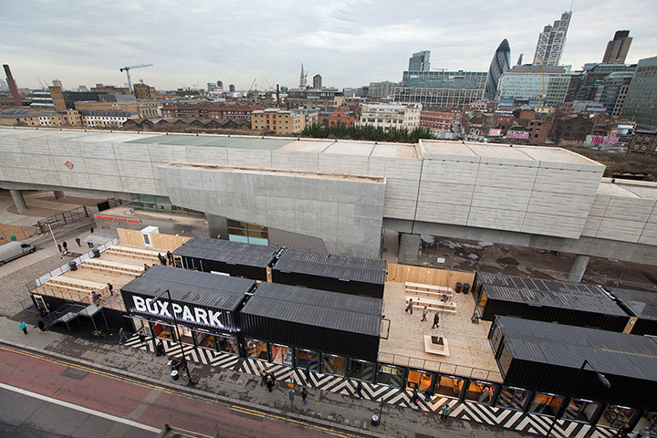 Redchurch Street: Overview of Boxpark and the City