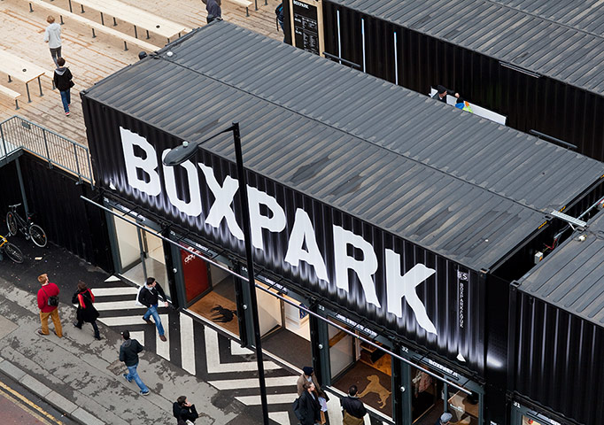 Redchurch Street: Aerial view of Boxpark