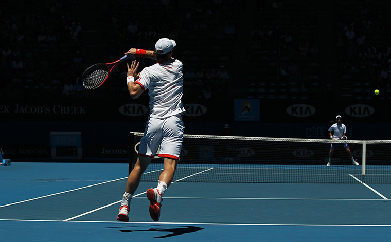 Australian Open Day 8: Andy Murray in action in the fourth round against Mikhail Kukushkin