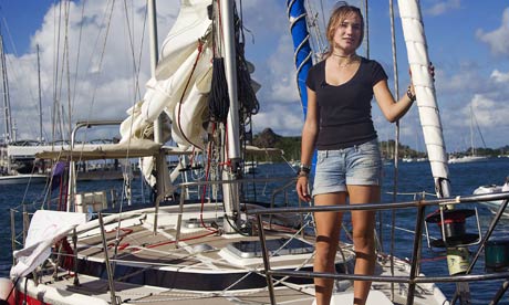 Laura Dekker arrives in the port of St Maarten Photograph Jerry Lampen 