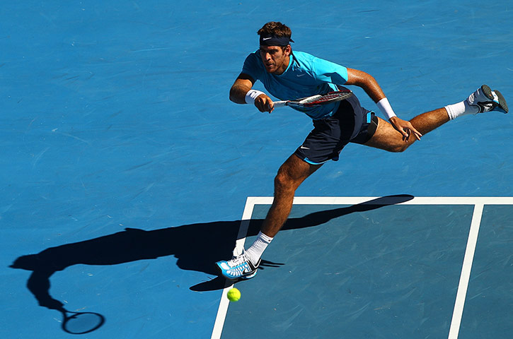 Aussie Open day 9: Juan Martin Del Potro in the Australian Open quarter-final