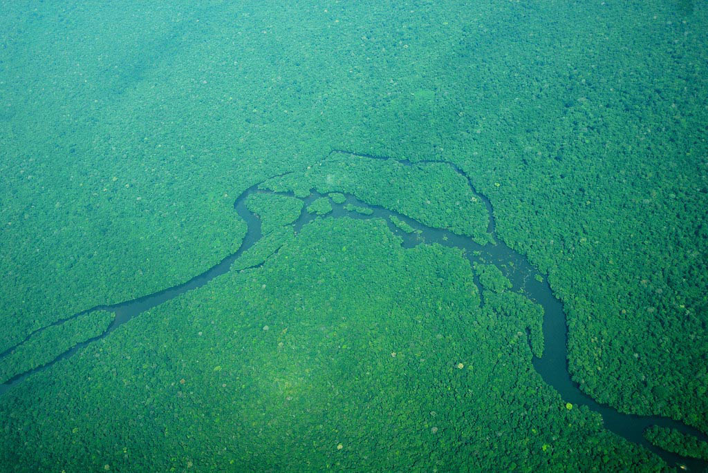 Aerial view of southwest Suriname