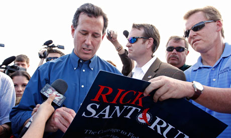 Republican presidential candidate Rick Santorum