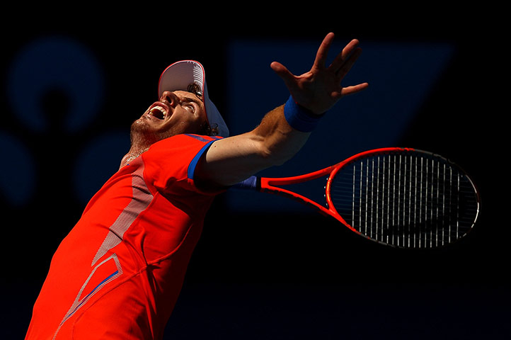 Australian Open day 10: Andy Murray serve