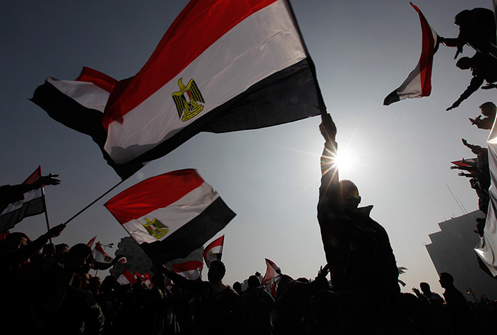 Egypt rally: Demonstrators take part in a protest at Tahrir square in Cairo
