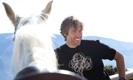 John Bishop horse-riding in Spain