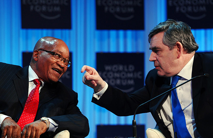 Davos: Jacob Zuma and Gordon Brown at Davos