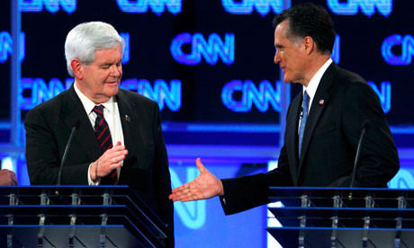 Romney Gingrich post-debate Florida