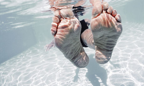 Woman in swimming pool