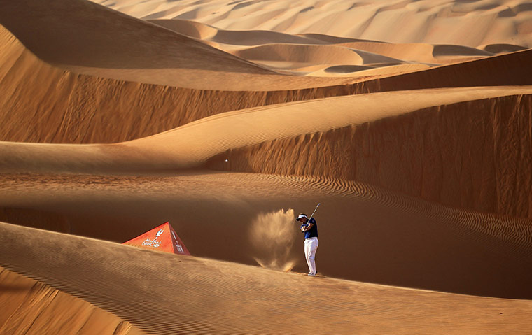 Best of the week: Luke Donald plays golf in Abu Dhabi's Liwa Desert