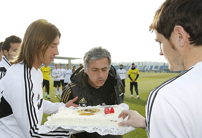Best of the week: Jose Mourinho receives cake to celebrate his 49th birthday
