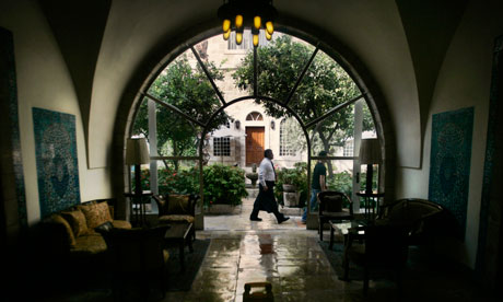 Inside the American Colony hotel in Jerusalem where Munther Fahmi has his bookshop