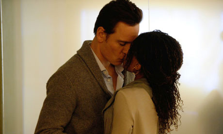 Michael Fassbender and Nicole Beharie in Shame.