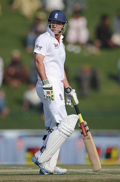 England v Pakistan: England's Andrew Strauss after being dismissed by Abdur Rehman