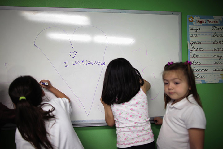 Hope Gardens : Children attend an after school class at Hope Gardens Family Center
