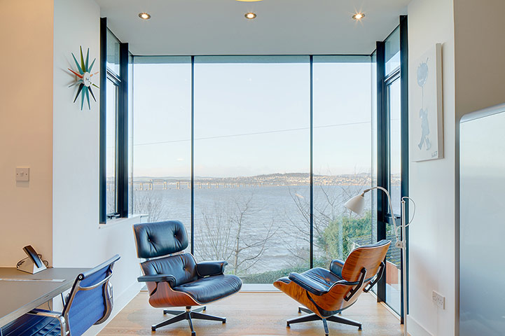 Firth of Tay house: View from window