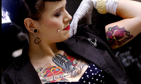 Tattooed ladies used to be exhibited as oddities in carnival sideshows